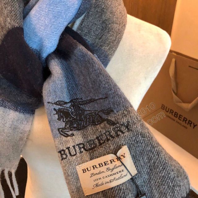 Burberry圍巾 專櫃同步新款 經典格紋爆款 巴寶莉頂級羊絨格子長圍巾  llwj6817